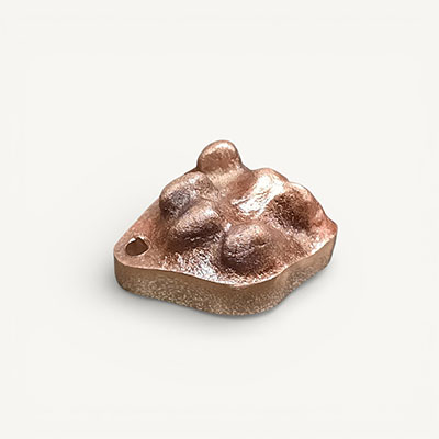 Small bronze cat paw with hole for hanging