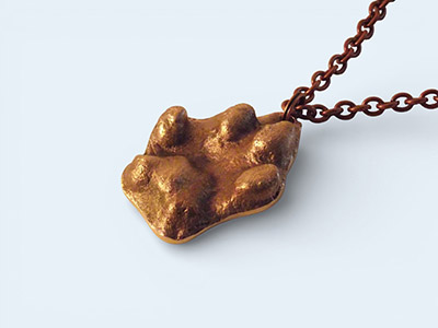 Bronze Pet-Paw pendant