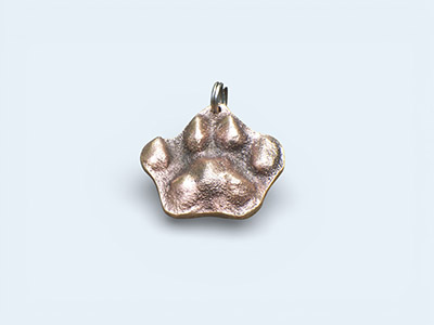 Bronze Pet-Paw Pendant